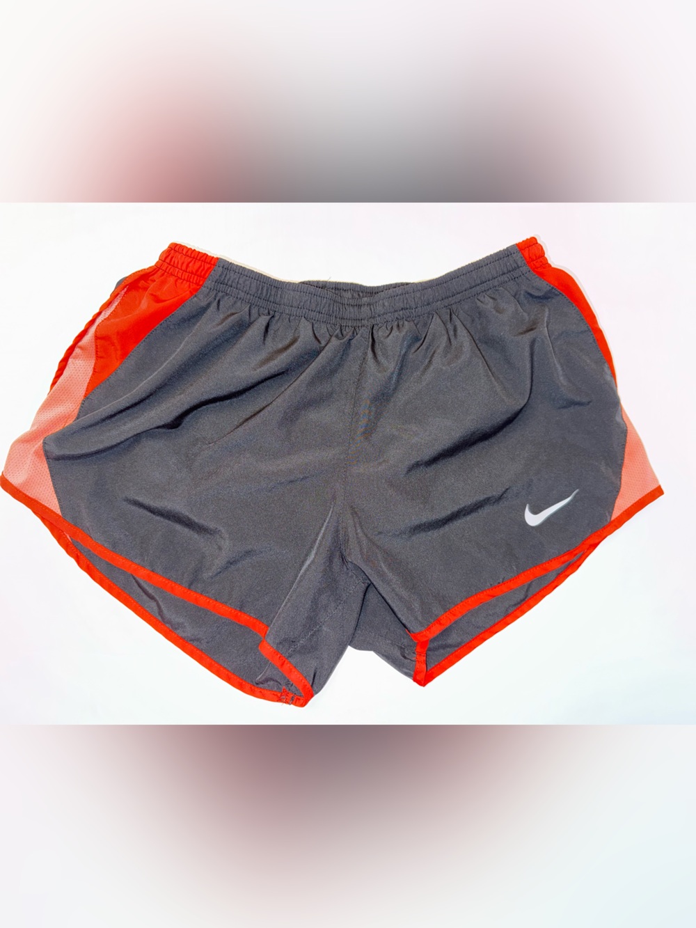 Nike drifit Women's black & Red Running Shorts lined Sz M Halloween active a